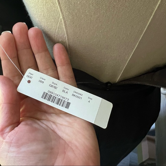 J Crew Tie Waist Black Strapless Dress Size 4 NWT - Picture 9 of 12